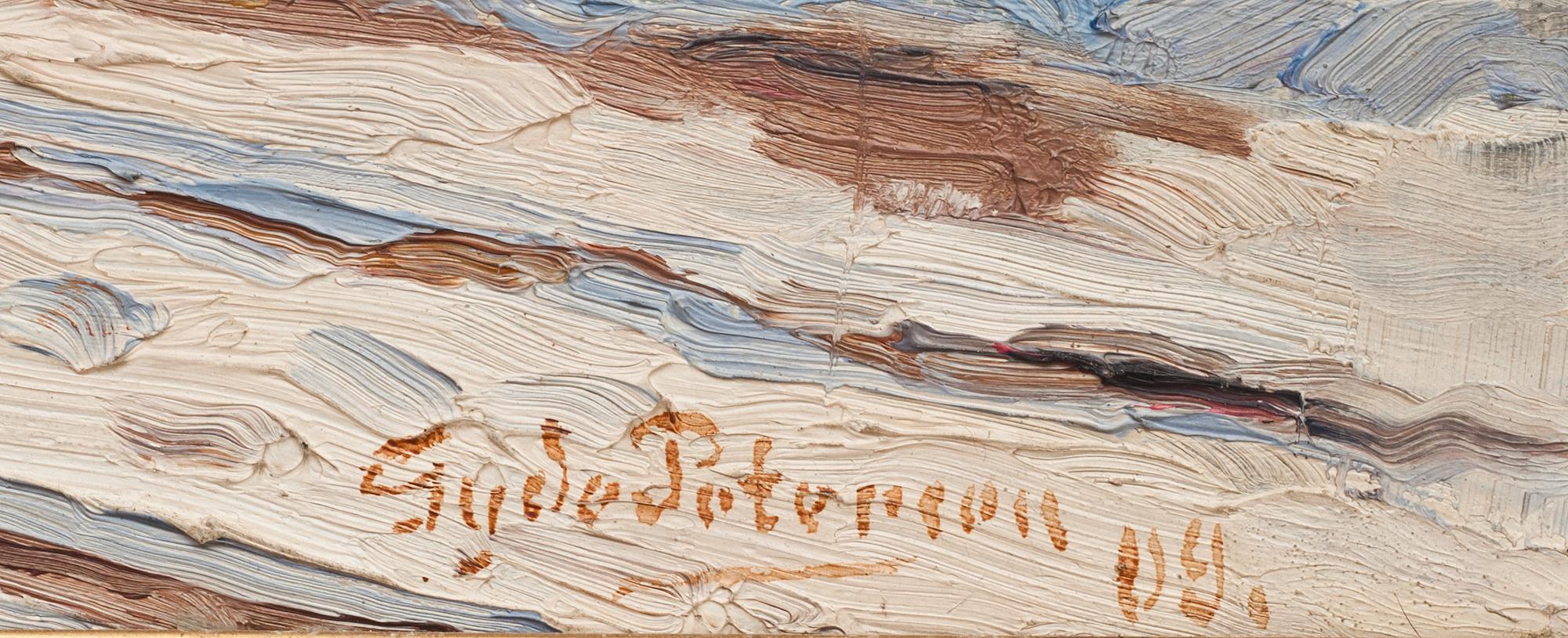 HANS F GYDE PETERSEN, olja pp duk. Signerad och daterad -09.