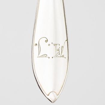 A group of 12 Swedish silver spoons, including GAB, Stockholm, 1926.