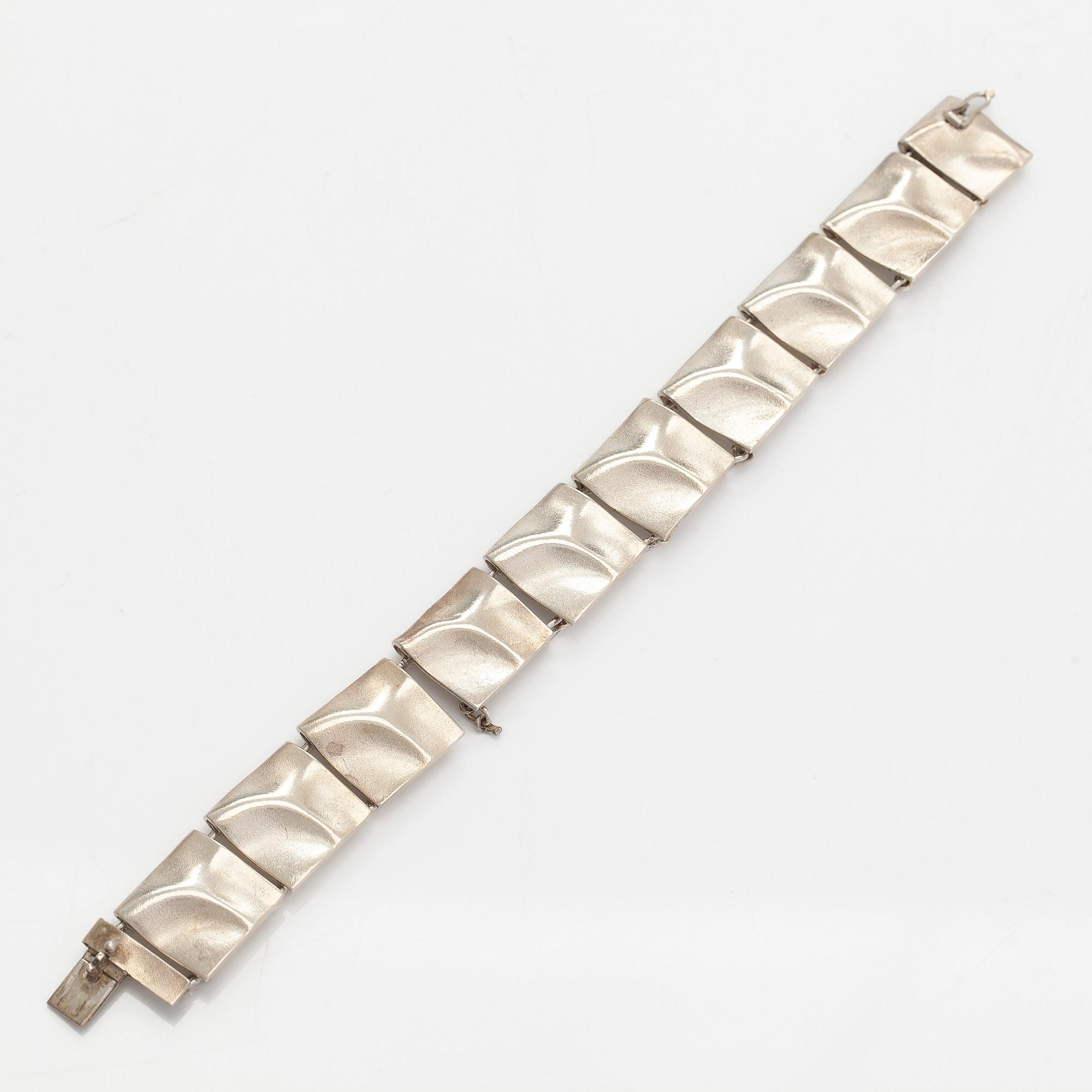 Björn Weckström, bracelet, converted from the necklace "Galactic Peaks", silver, Lapponia 1981.