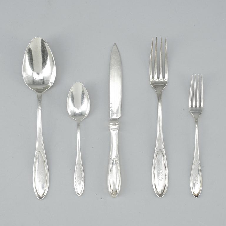 BESTICKSERVIS, 27 delar, silver, K Anderson, Stockholm, 1916. Vikt ca 904g.