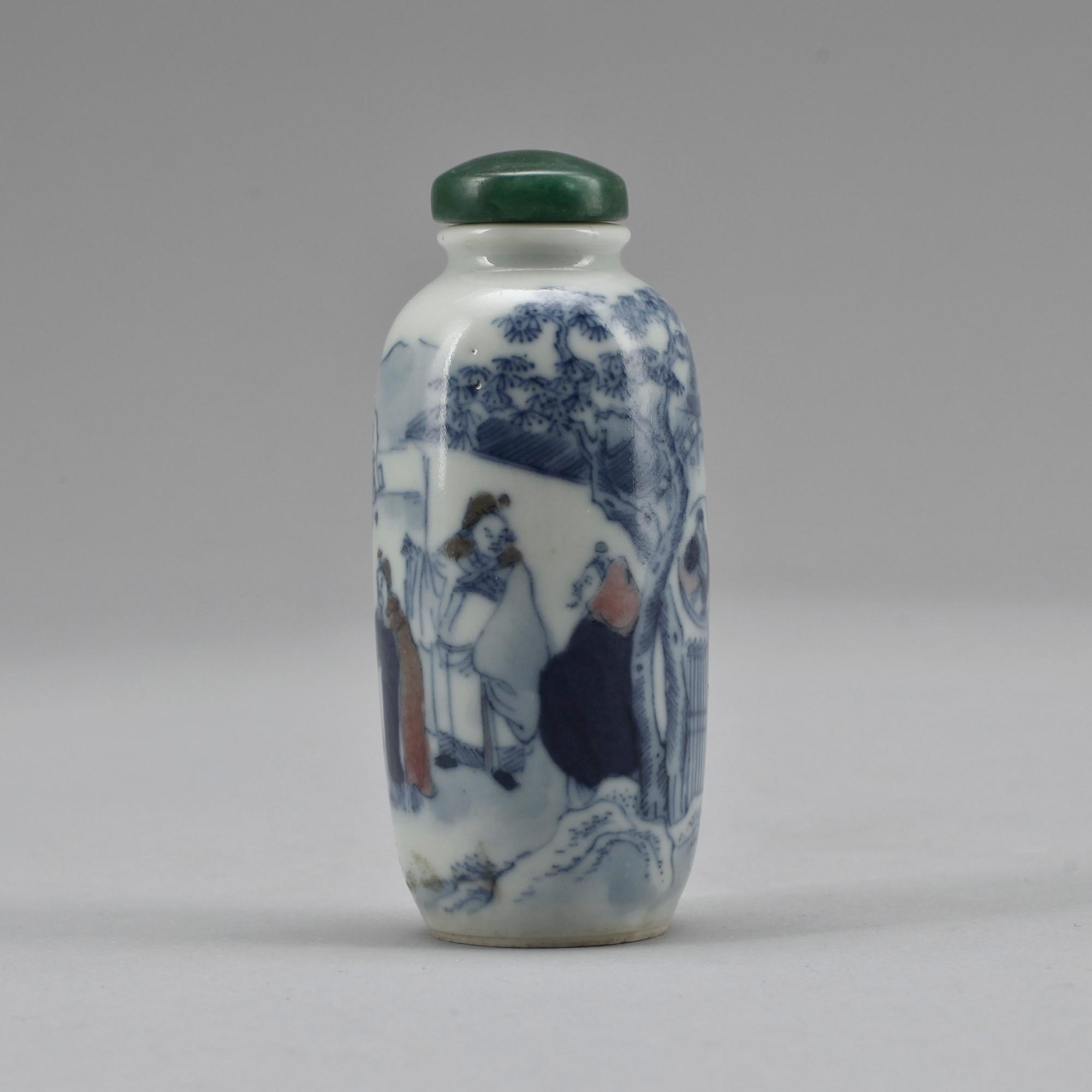 SNUSFLASKA, porslin, Kina, 1800/1900-tal.