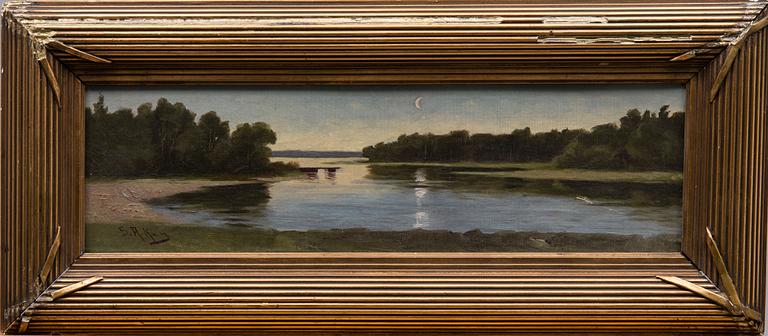 SIGFRID AUGUST KEINÄNEN, olja på kartong, signerad.