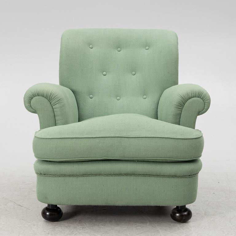 Josef Frank, a model 336 armchair, Firma Svenskt Tenn, Sweden.