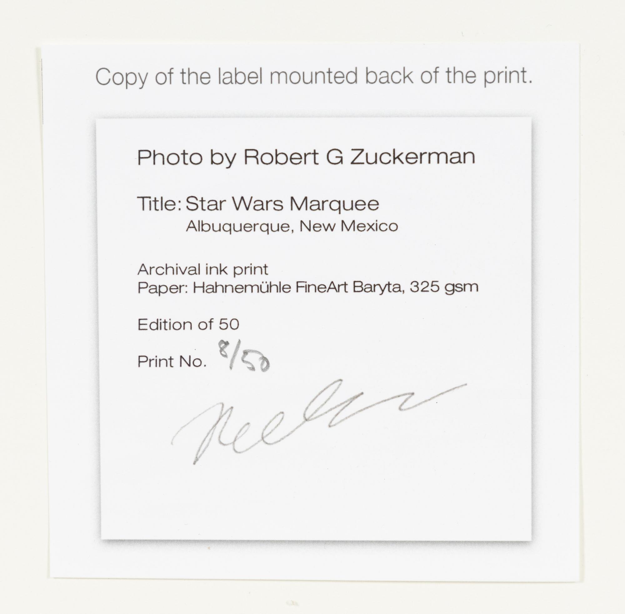 Robert Zuckerman, "Star Wars Marquee, Albuquerque, New Mexico", 1977.