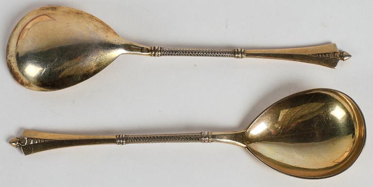 PARTI SILVERBESTICK, 32 delar, 1859-1972. Ca 610 g.