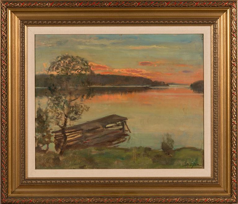 Berndt Lagerstam, oil on board, signed.
