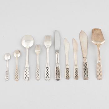 Cutlery service, 77 pieces, silver, model "Princess", Cesons, Gothenburg, some 1980.