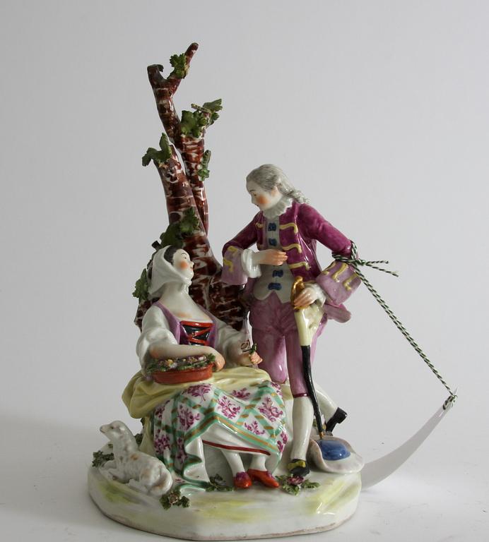 FIGURIN, porslin, 1800-tal.