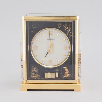 JAEGER-LE COULTRE, Atmos, "Black Chinoiserie Marina", table clock, approx 1960.