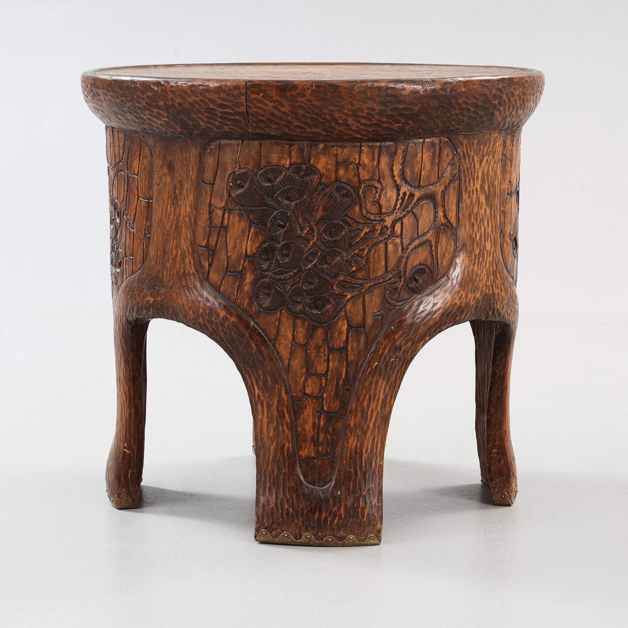 GUSTAV FJAESTAD, bord, tillverkat av Adolf Swanson, Arvika 1908, jugend.