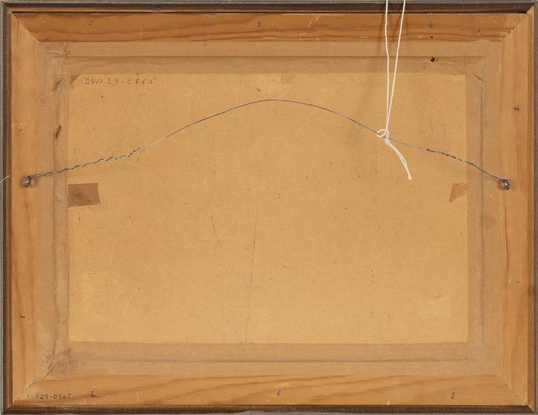 Carl Gunnar von Gegerfelt, gouache på papp-pannå, signerad.