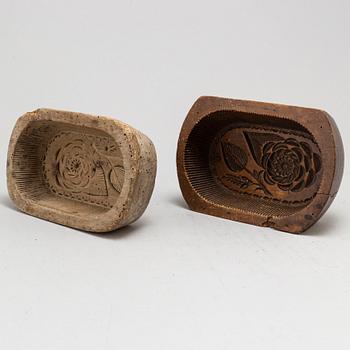 Two 19th century wooden moulds.