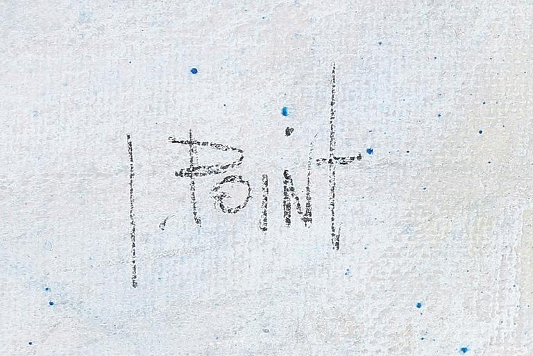 GEORGES POINT, blandteknik på duk, signerad och daterad 85 a tergo.