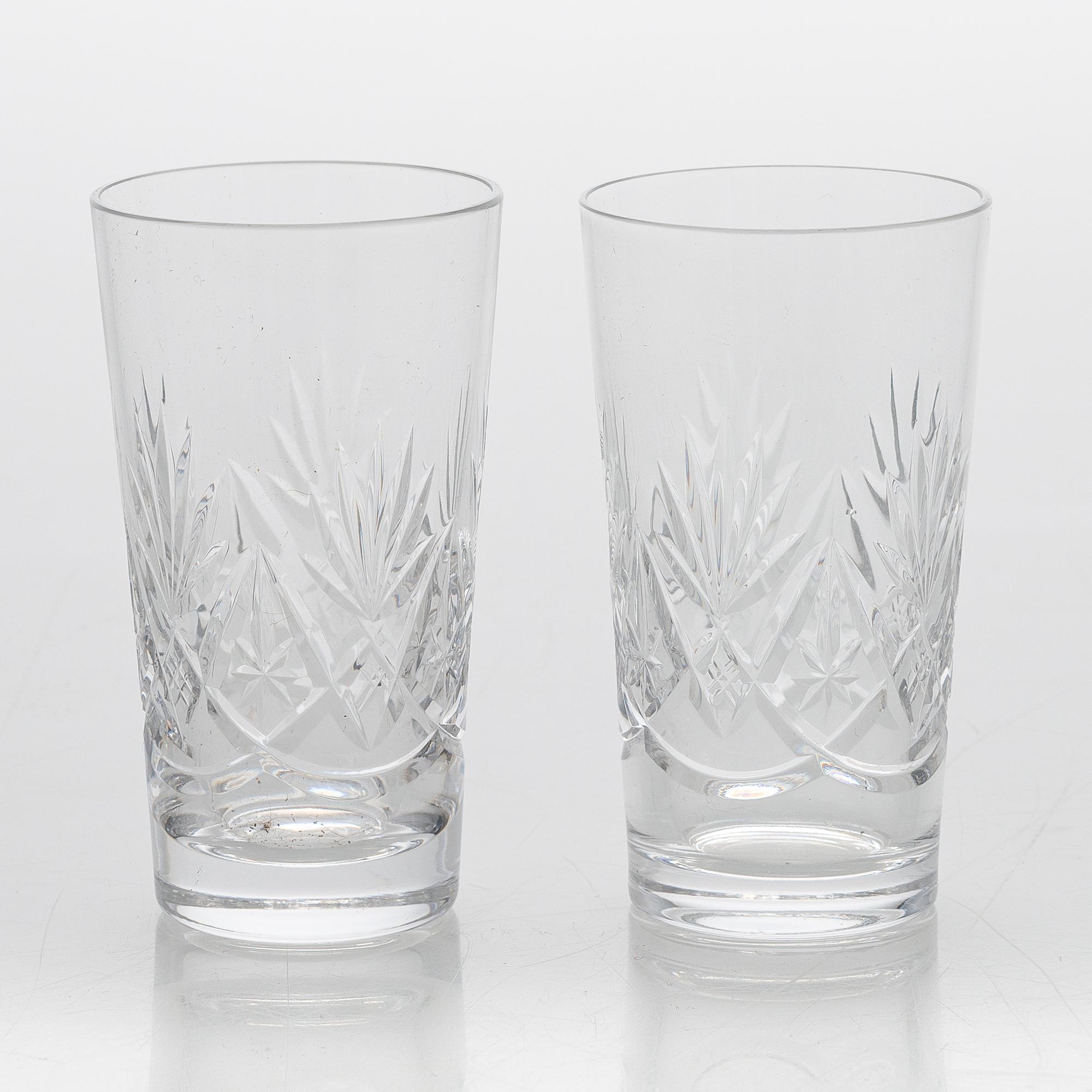 An 'Yrjö' crystal glassware set, 58 pieces, Riihimäen Lasi, Finland, latter half of the 20th century.