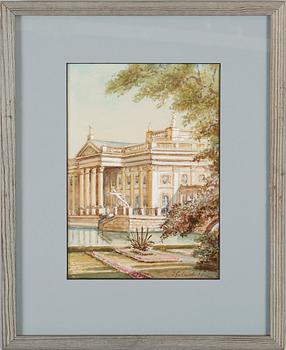 OKÄND KONSTNÄR, 7 st, akvareller, sign J Galewski och dat 1961.