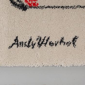 A rug after Andy Warhol, "Campbells Tomato Soup", by Ege Artline, second half of the 20th century, 87 x 81 cm.