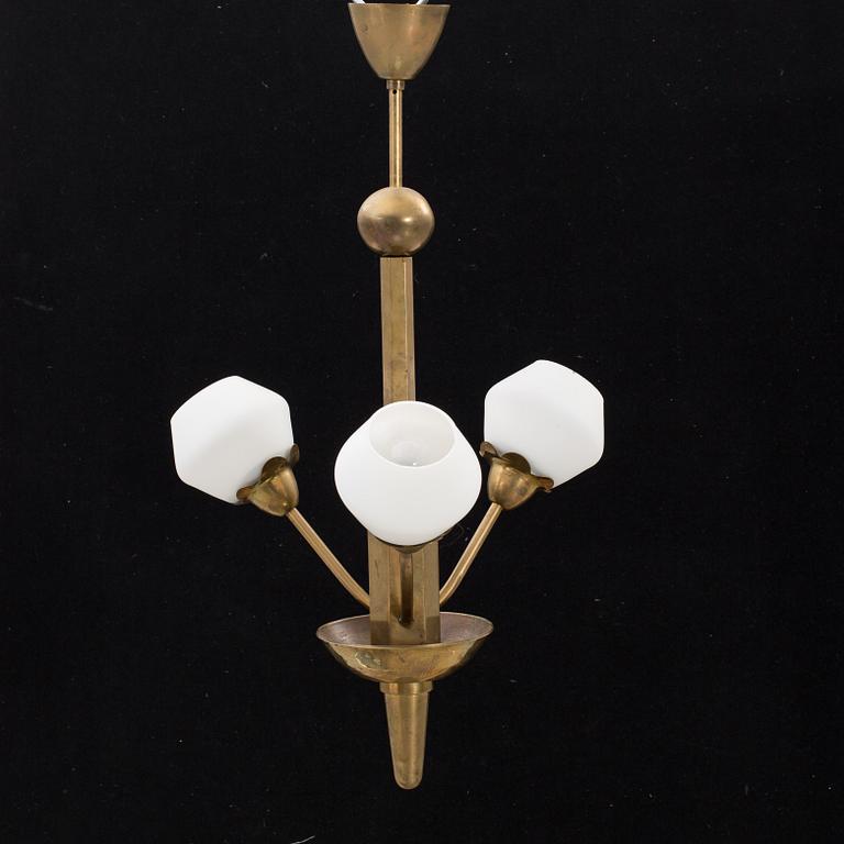 A 1940'S CEILING LAMP.