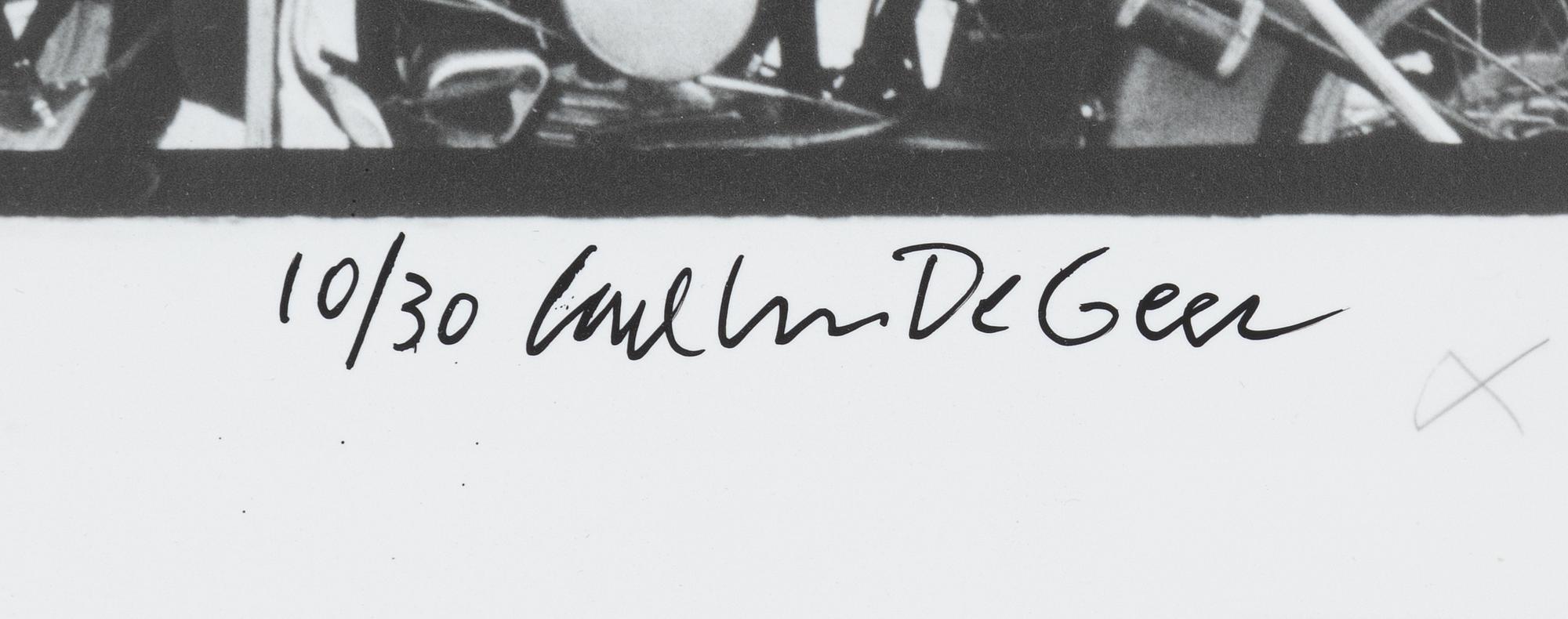 Carl Johan De Geer, photo, signed 10/30.