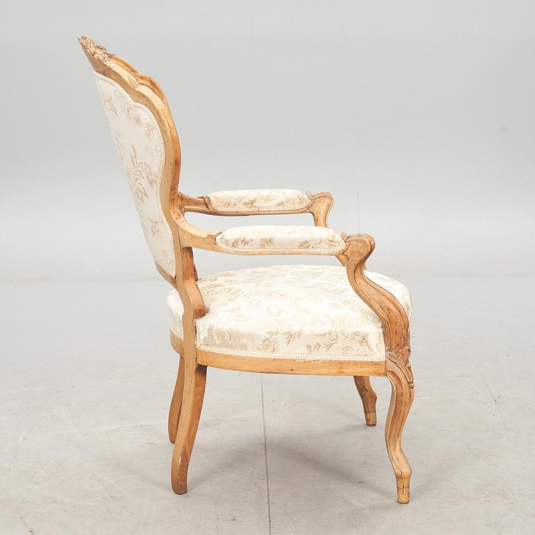 SALONGSMÖBLER, 5 delar, nyrokoko och oskarianska, Finland, 1800/1900-tal.