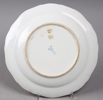 TALLRIK, porslin, Meissen omkring 1900.