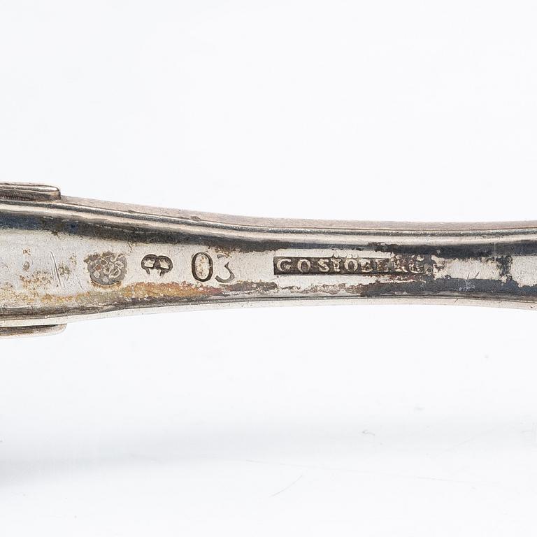 Eleven Swedish silver spoons, 18th/19th century.