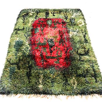 Viola Gråsten, rya 1900-talets mitt ca 173x117 cm.