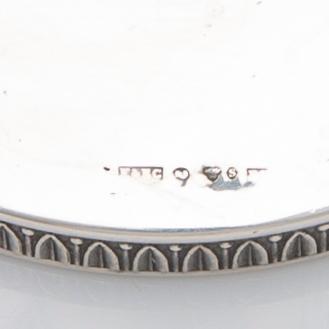 Ljusstakar, ett par, silver, K&E Carlsson, Göteborg, 1965.