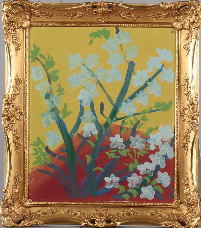 INGE SCHIÖLER, gouache, signerad.