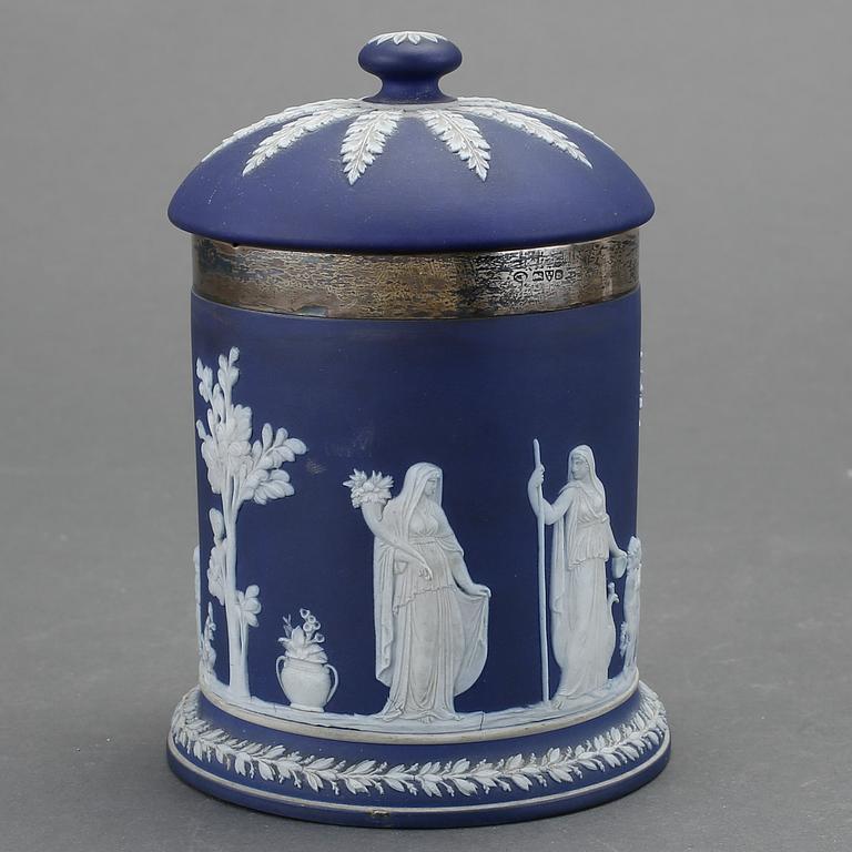 TOBAKSBURK, porslin samt silver, Chester, Wedgewood, 1907.