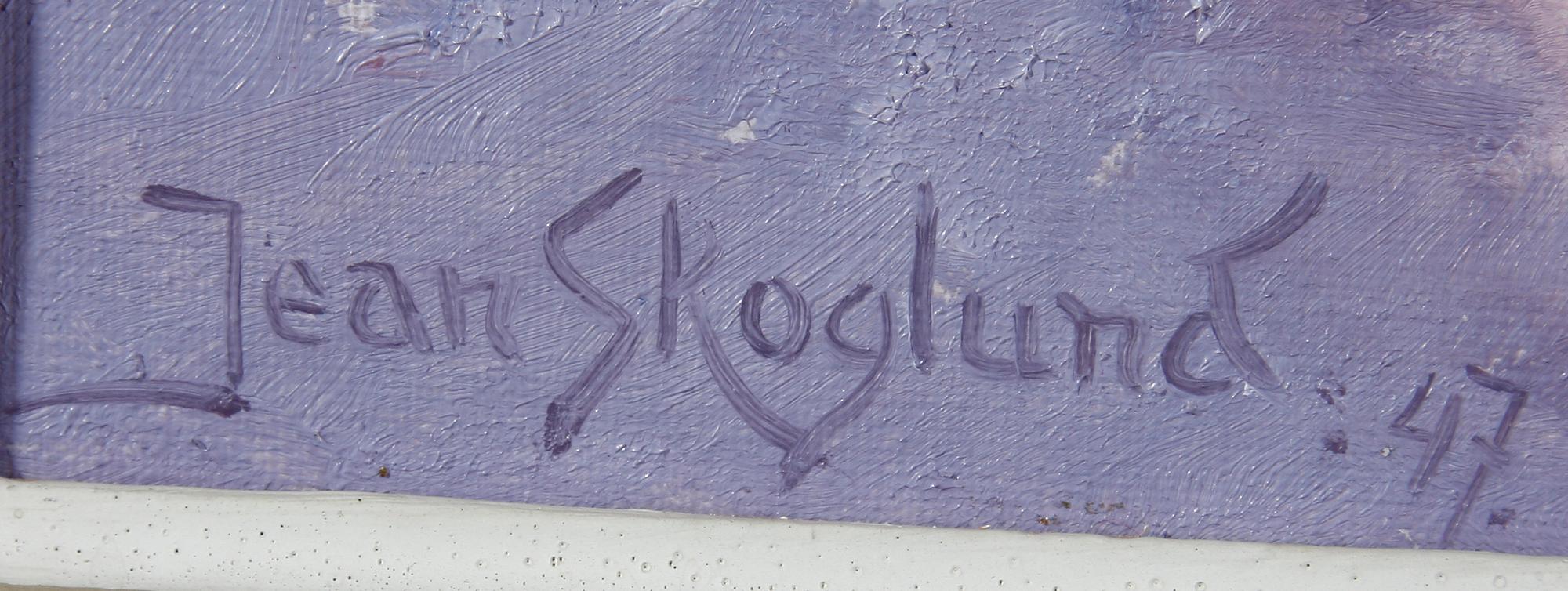 SKOGLUND, JEAN. Olja på duk, sign o dat -47.