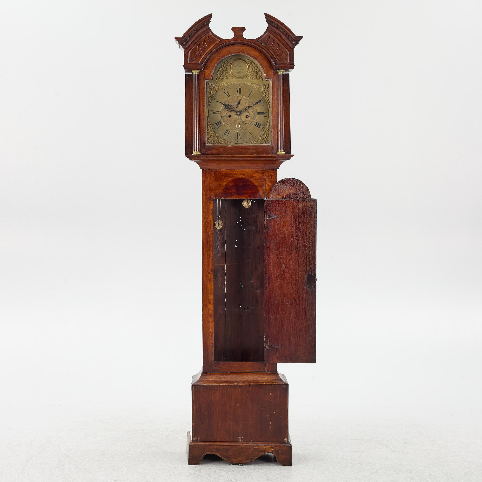 Longcase clock, circa 1800, signed Coleman & Co, Falkirk.