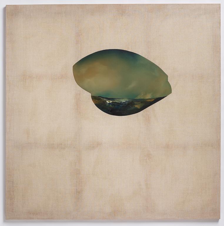 Hannes Michanek, signed and dated 2011 verso. Mixed media on canvas.