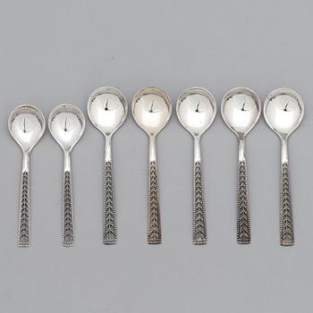 A 126-piece set of Norwegian silver cutlery.