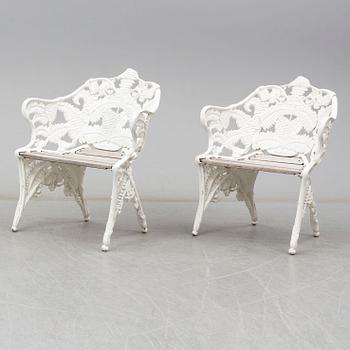 A pair of garden armchairs, second half of the 20th century.