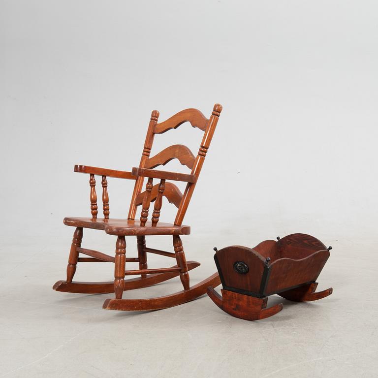 Children's furniture set 5 pcs, first half of the 20th century.