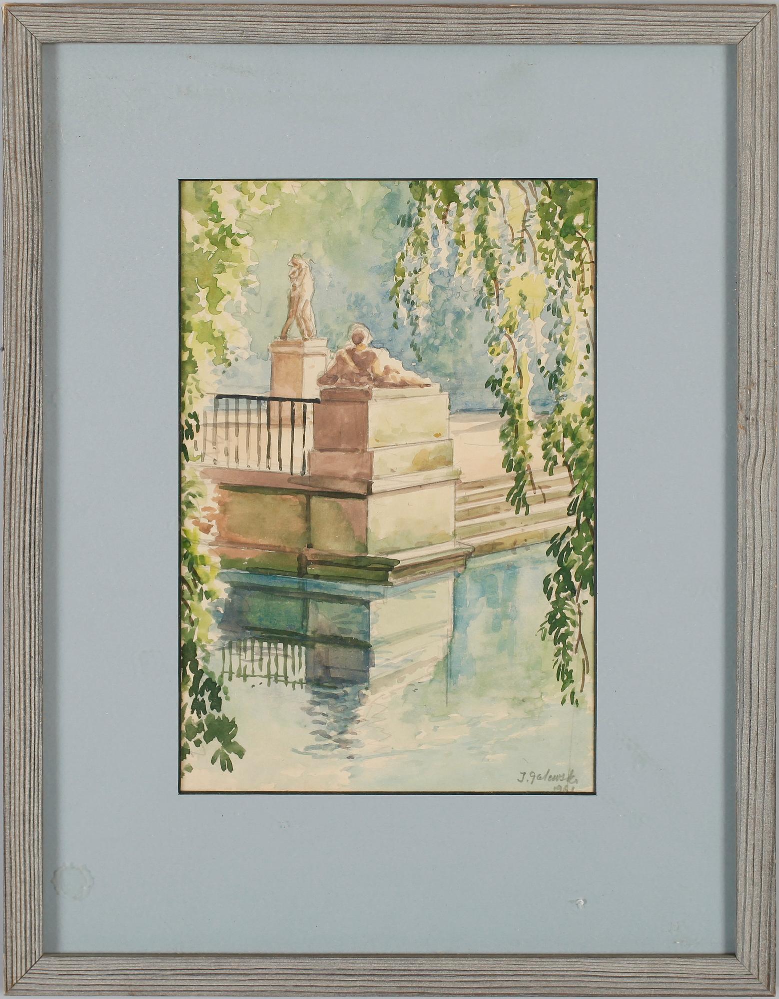OKÄND KONSTNÄR, 7 st, akvareller, sign J Galewski och dat 1961.