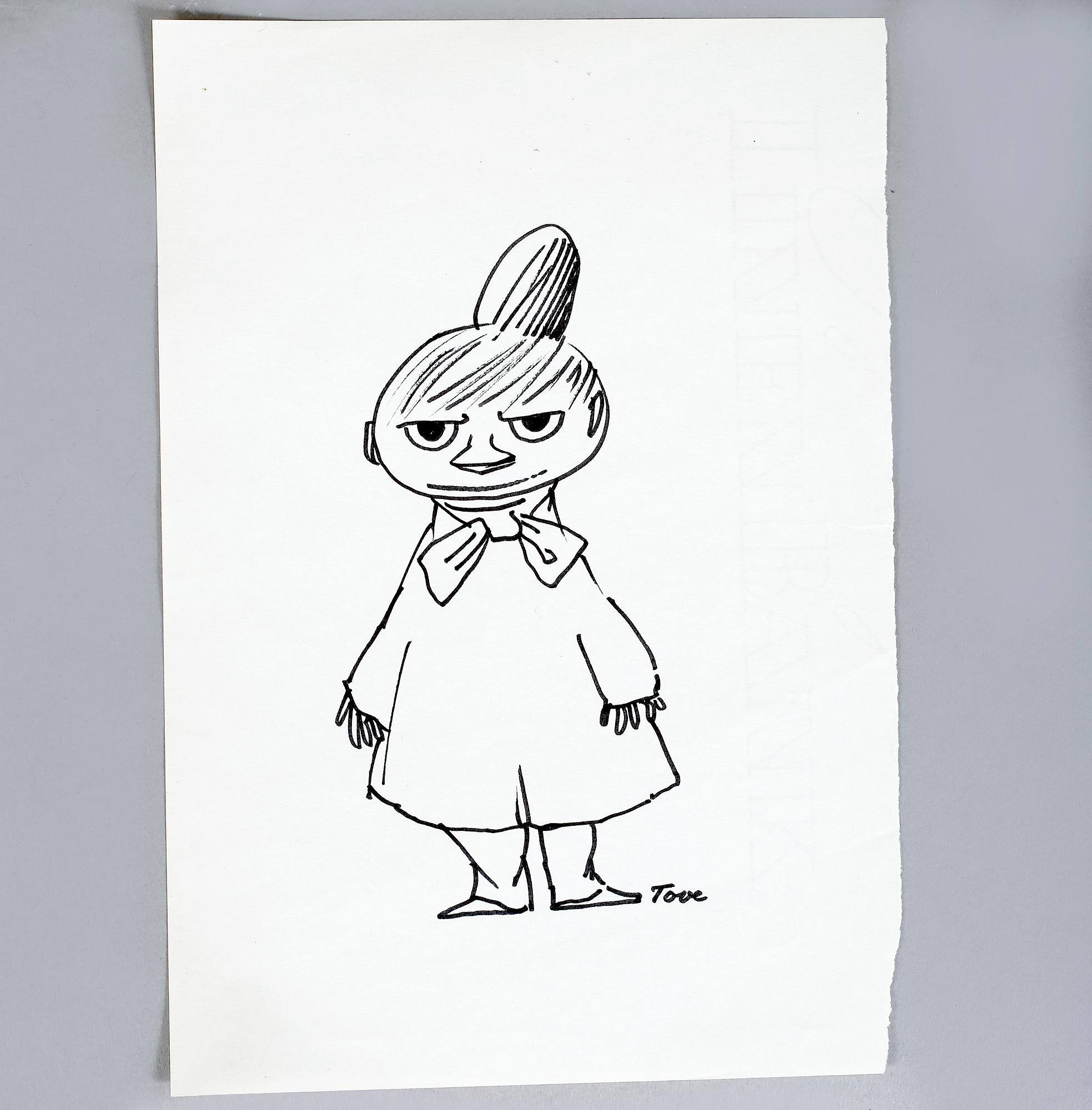 TOVE JANSSON, tuschteckning, sign.