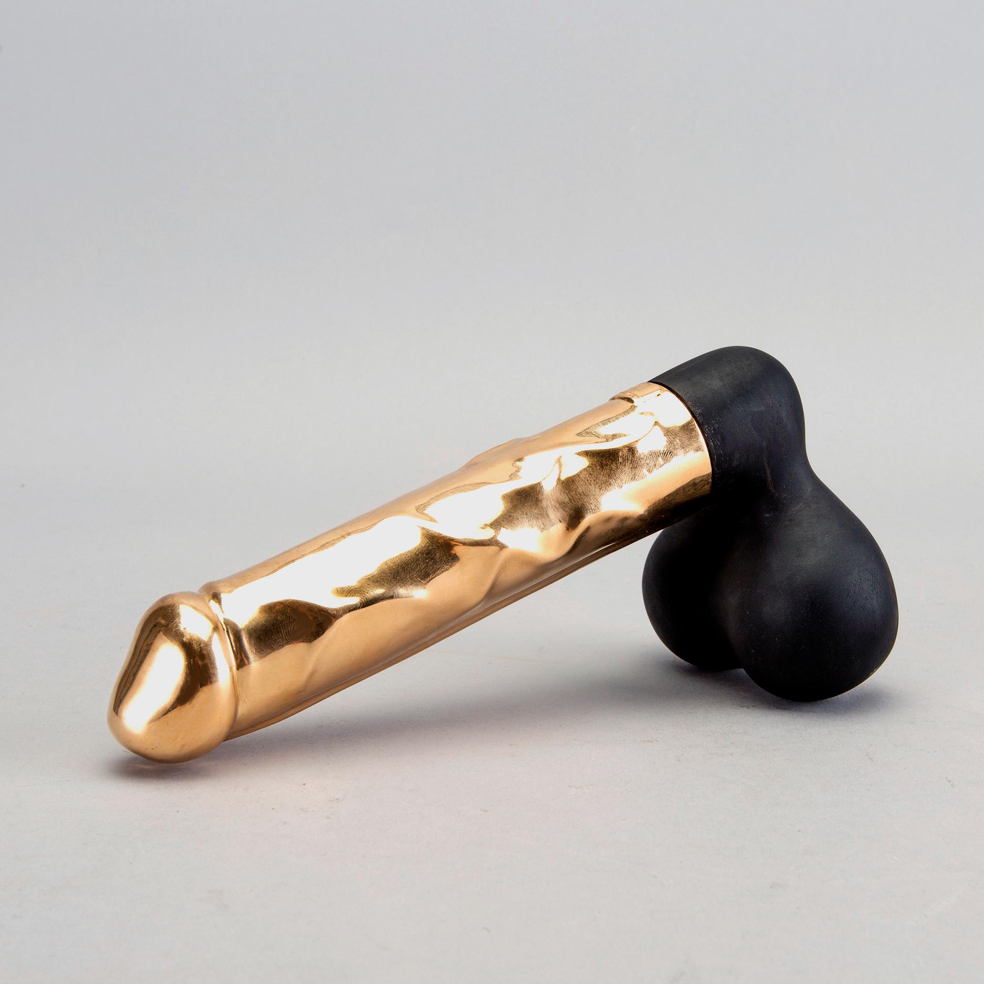 Skulptur, 18K guld, Malmö Guldsmed, Vikt 179g.