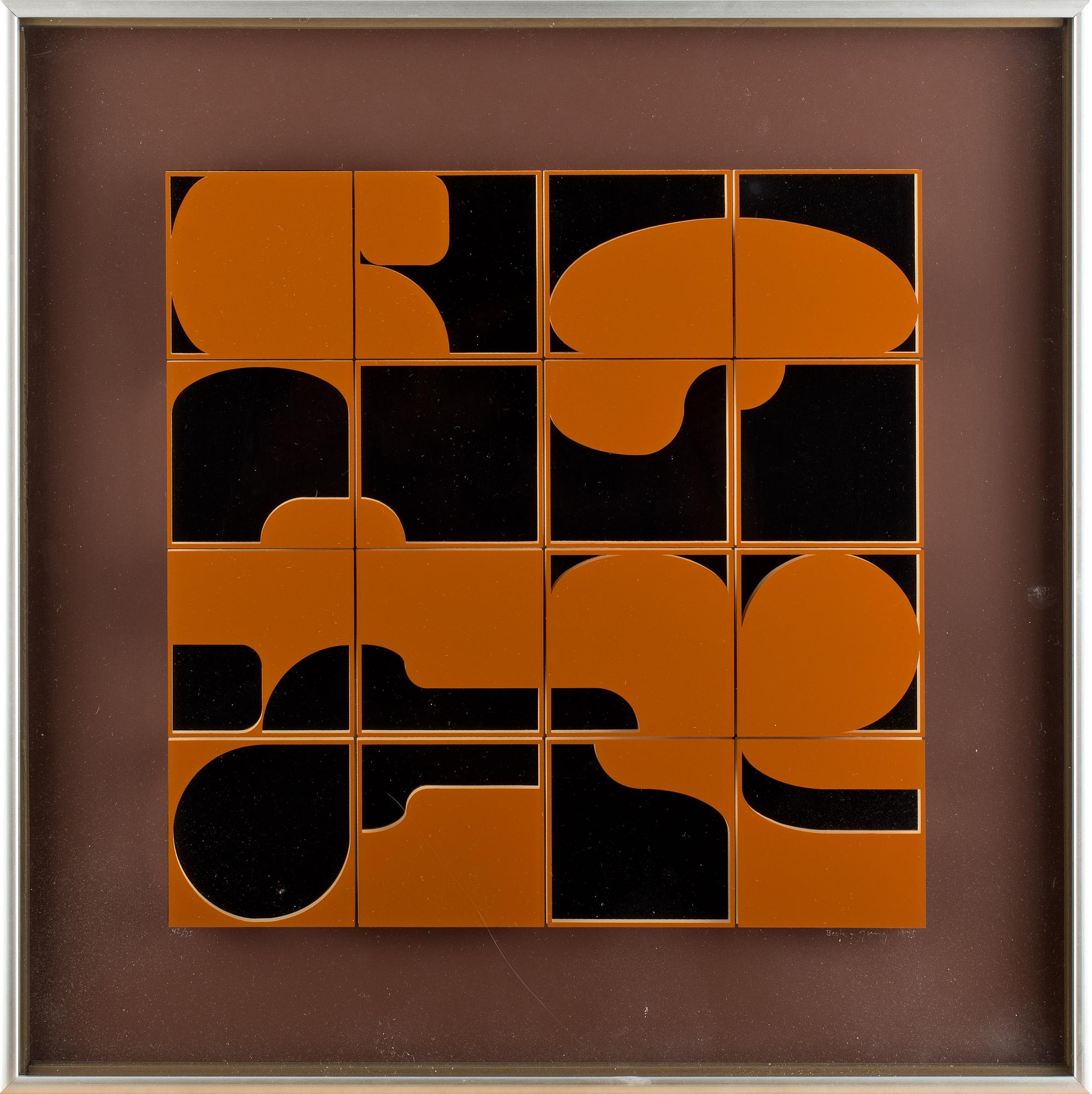 BECK & JUNG (HOLGER BÄCKSTRÖM & BO LJUNGBERG), multipel, signerad och daterad 1975, numrerad 42/75.