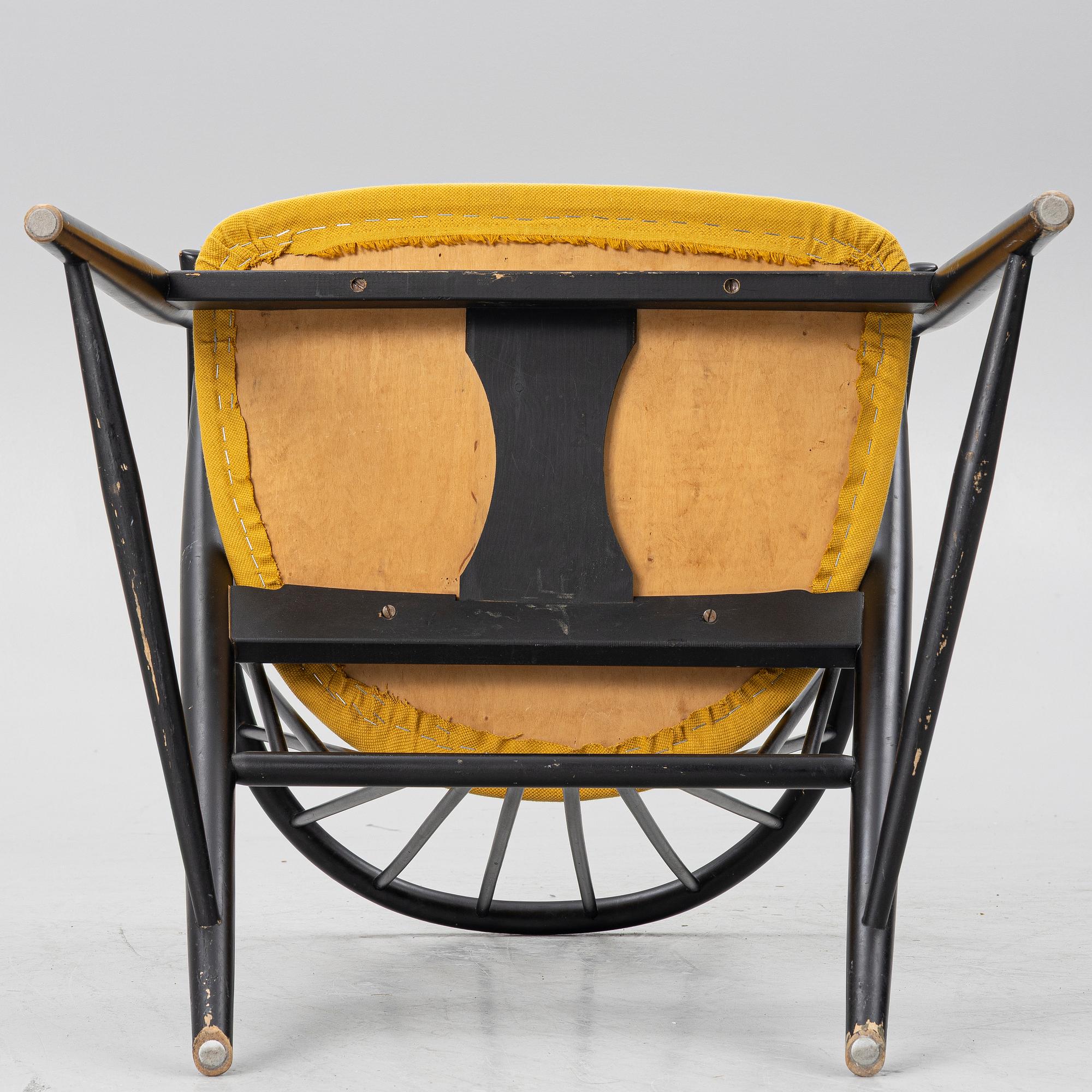 Sonna Rosén, armchair/"Solfjädern" 1950s/60s AB Nässjö Stolfabrik.