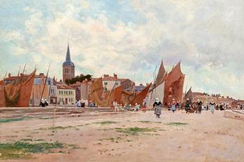 223. Maurice Courant, Holländsk stad med kanal.
