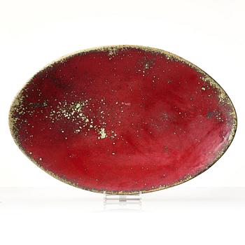 Hans Hedberg, a large faience dish, Biot, France.