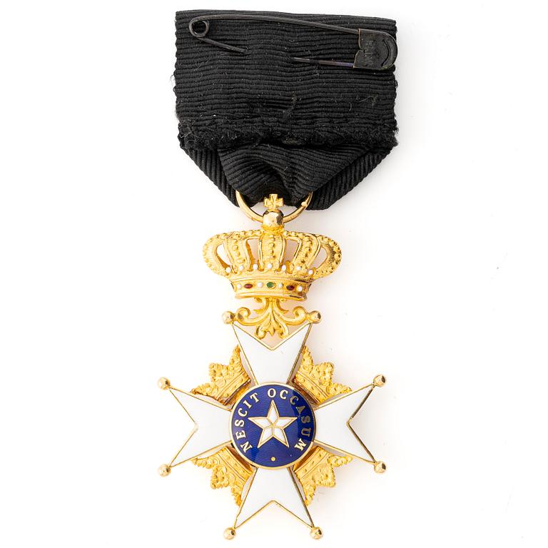Order of the North Star, Sweden, Knight’s Badge, in case.