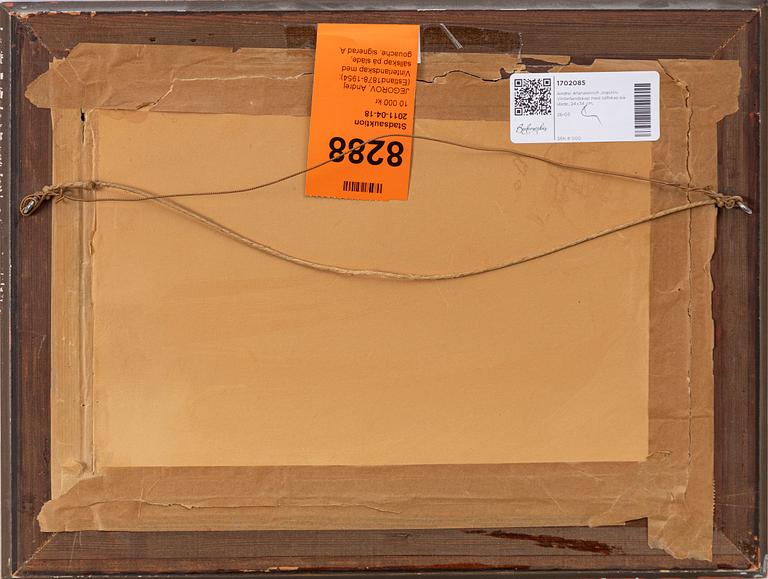 Andrei Afanasevich Jegorov, Winter landscape with company on a sleigh.