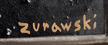 ANDRÉ ZURAWSKI, blandteknik/emalj, sign o dat à tergo -96.