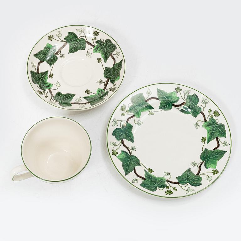 A 10-piece creamware coffee set, 'Napoleon Ivy', Wedgwood, England.