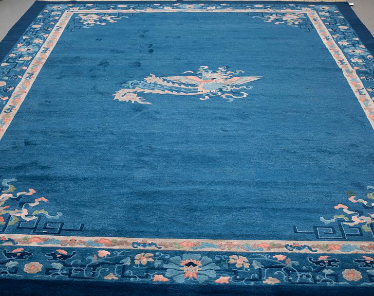 MATTA, old Kina, ca 451,5-452,5 x 311-313,5 cm (samt kortsidorna med ca 2,5 cm slätväv).