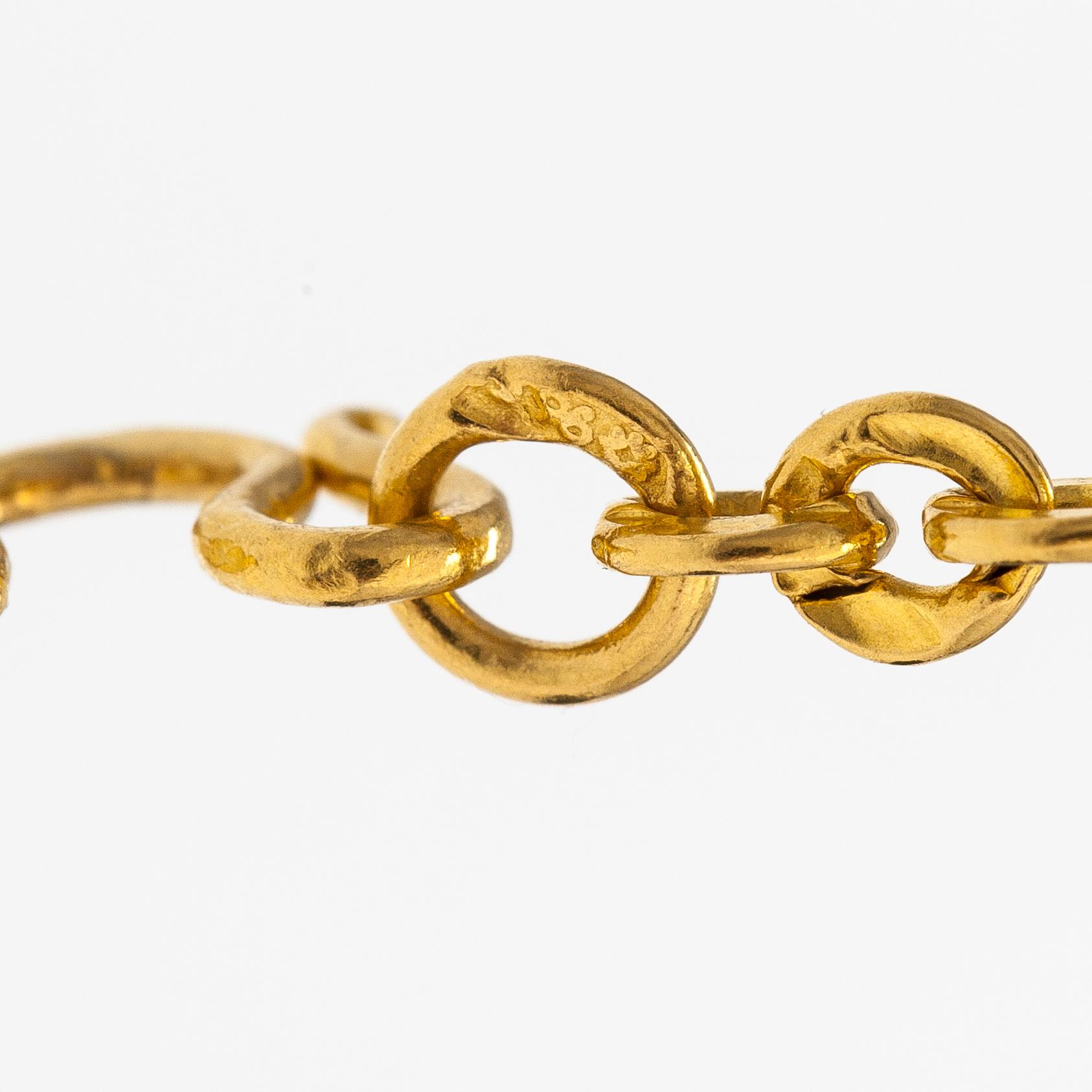 Halsband, ca 24K guld.