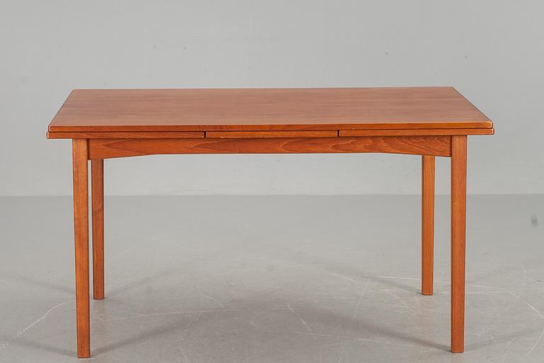 BORD samt 6 stolar, teak, 1950/60-tal.