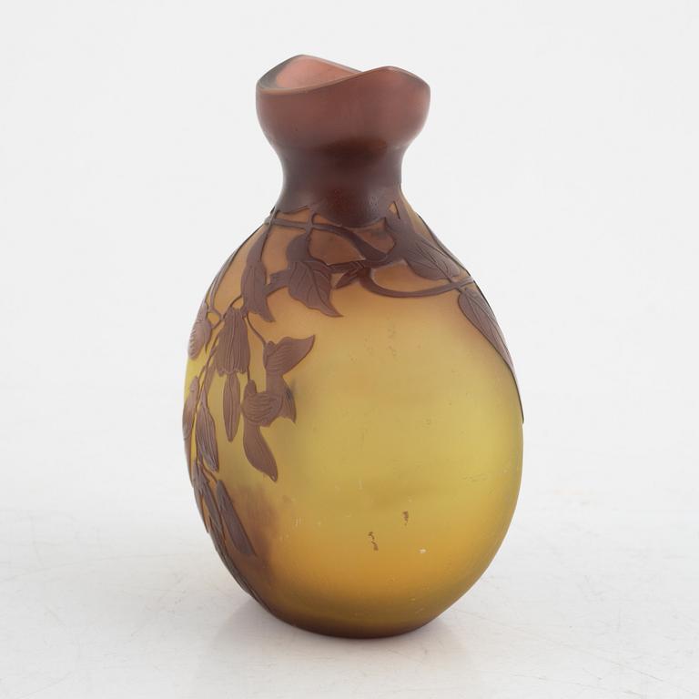 Emile Gallé, a cameo glass vase, Art Nouveau, Nancy, France, around 1900.